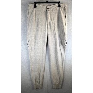 Suitsupply Jogger‎ Pants Men's Large Gray Heather Cargo Pockets Drawstring Waist